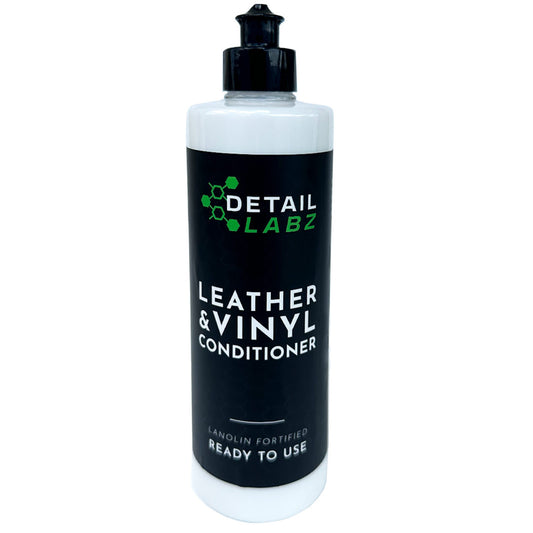 Detail Labz Leather Conditioner is a carefully formulated protective conditioner that easily restores a soft supple feel to leather and protects against fading from harsh UV rays and light stains from normal use.